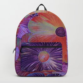Big Blooms Backpack | Blooms, Nature, Largeflowers, Colorful, Abstract, Accessories, Decorative, Floral, Digital, Color 