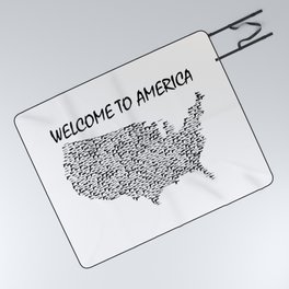 Welcome to America Guns Map Picnic Blanket