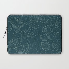 Blue and Green Topographic Map 03A Laptop Sleeve