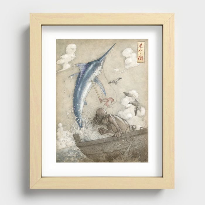 The Old Man and the Sea Recessed Framed Print