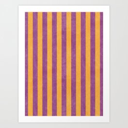 STRIPES - 005 - purple and orange Art Print
