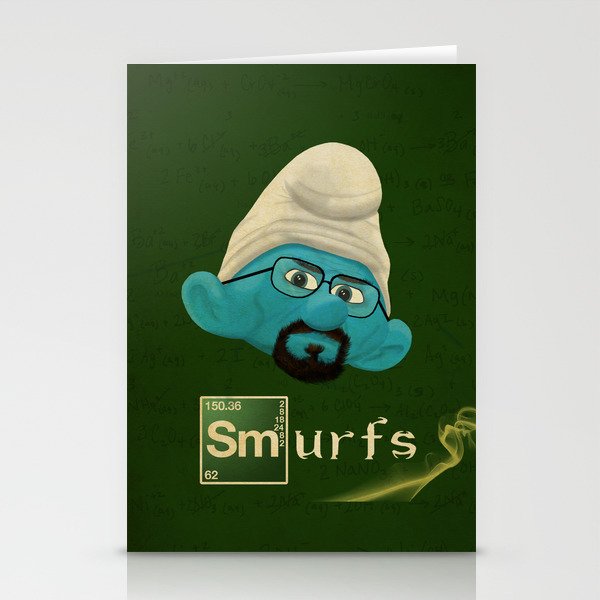Smurfing bad Stationery Cards