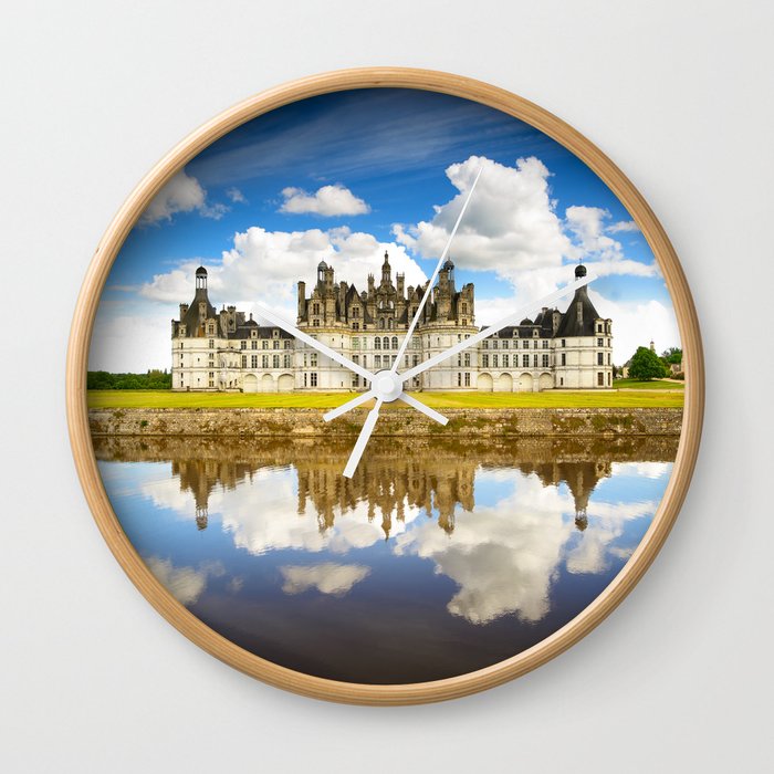 Chambord castle. Loire Valley, France Wall Clock