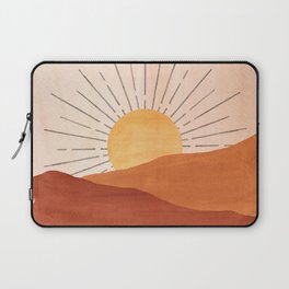 Abstract terracotta landscape, sun and desert, sunrise #1 Laptop Sleeve