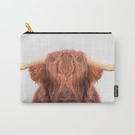 Highland Cow Print Carry-All Pouch
