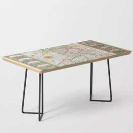 Vintage map of Wales Coffee Table