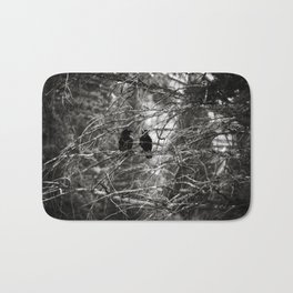 Together We'll Scavenge The World Bath Mat | Photo, Scary, Raven, Gothic, Trees, Forest, Love, Wildlife, Avian, Animal 