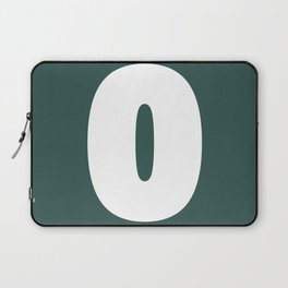 0 (White & Dark Green Number) Laptop Sleeve