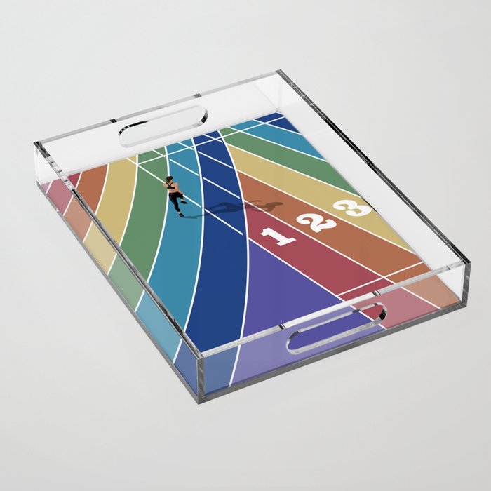 Rainbow Track  Acrylic Tray