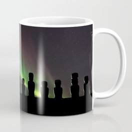 Northern Lights Easter Island Moai Coffee Mug