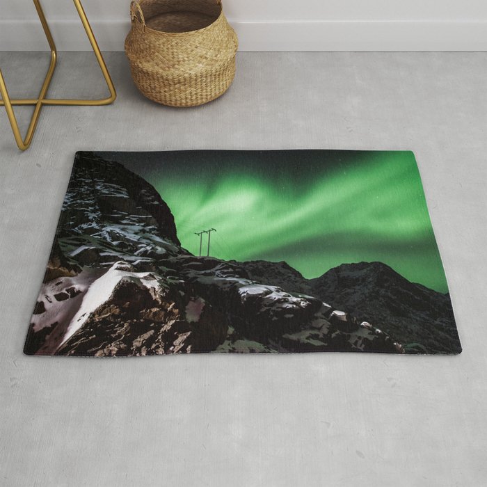 Aurora in Lofoten, Norway (II) Rug