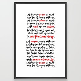 Let There Be Peace on Earth Framed Art Print