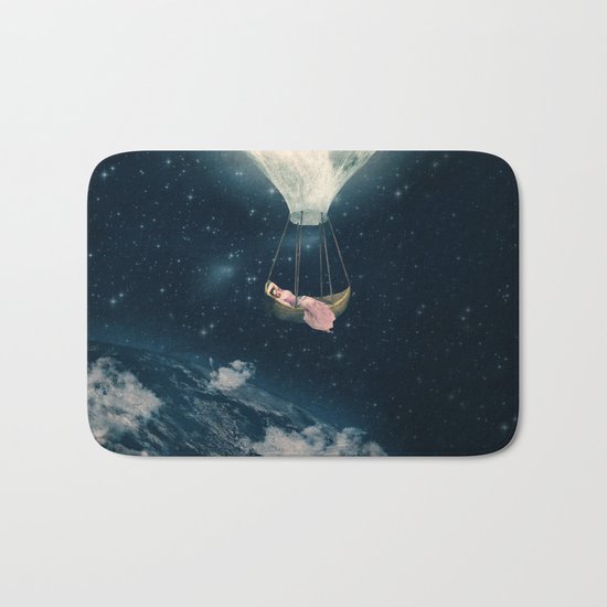 The Moon Carries Me Away Bath Mat