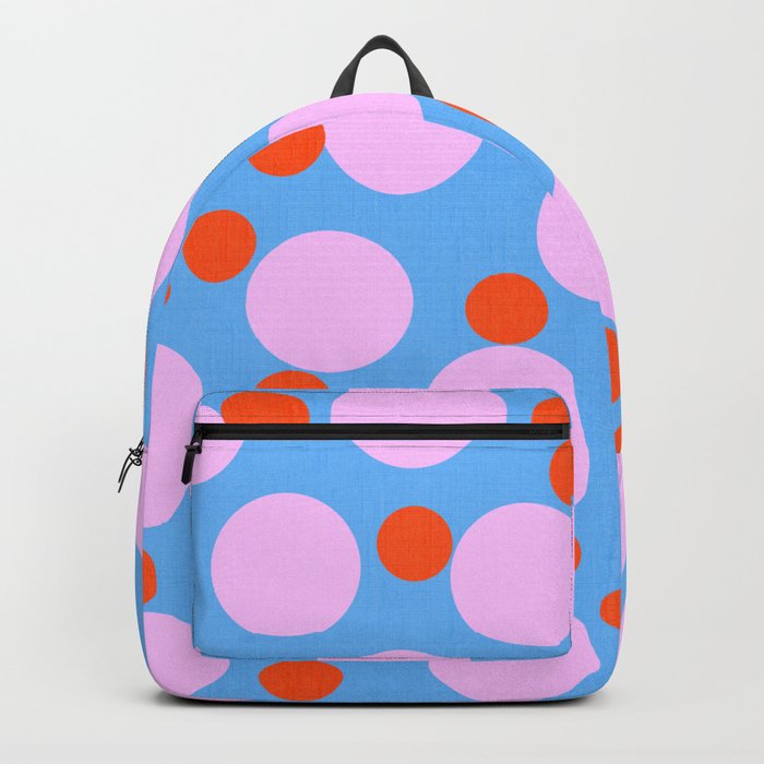 Modern Abstract Bubble Dance Pink And Blue Backpack