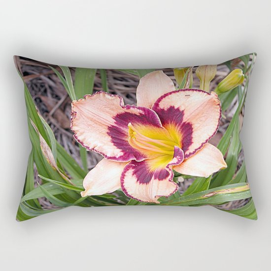 Pink daylily growing in Queensland Rectangular Pillow