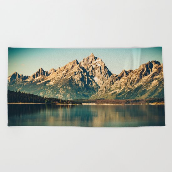 Mountain Lake Escape Beach Towel