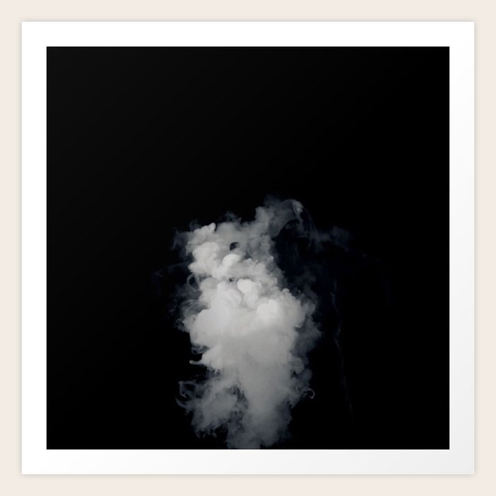 Smoke In The Dark Aesthetic Art Print By Dvrk Society6
