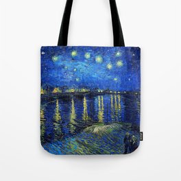 Starry Night Over the Rhone by Vincent van Gogh Tote Bag