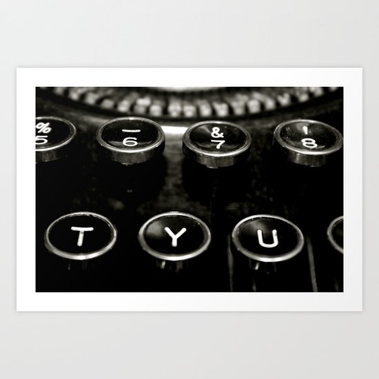 Vintage Typewriter #2 Art Print