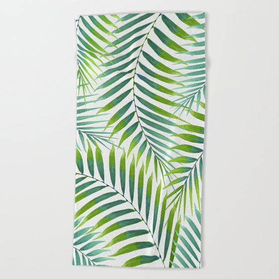 Palm leaves VI Beach Towel