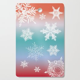 Dreamy rainbow snowflakes #2 Cutting Board