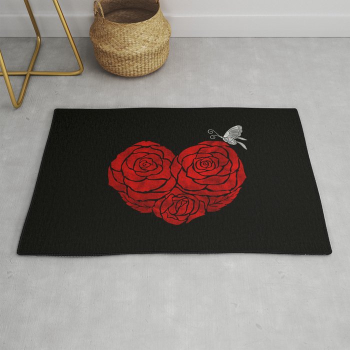 A Butterfly to be, a Rose to blossom... Rug