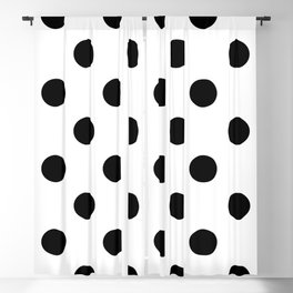 Polkadot (Black & White Pattern) Blackout Curtain