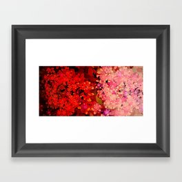Two Different Worlds -- Floral Pattern Framed Art Print