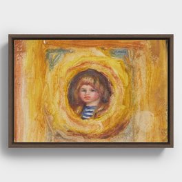 Pierre-Auguste Renoir Claude Renoir en médaillon Framed Canvas