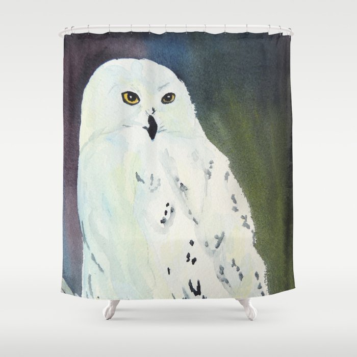Snowy Owl Shower Curtain