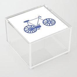 Bike Lover Cyclist Blue Print Pattern Acrylic Box