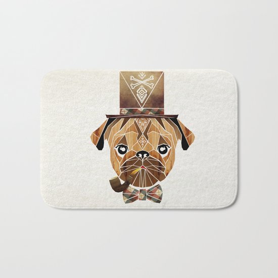 mister pug Bath Mat