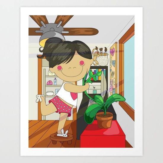 Tips on growing an orchid! - Step Two: Lots of love. Art Print