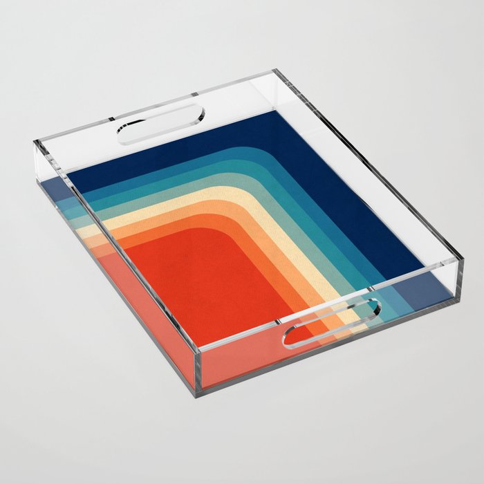 Retro 70s Color Palette III Acrylic Tray