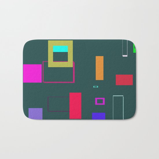 Squares and Rectangles Bath Mat