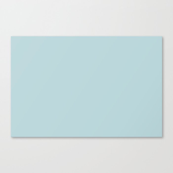Light Aqua Gray Solid Color Pantone Cooling Oasis 12-5302 TCX Shades of Blue-green Hues Canvas Print