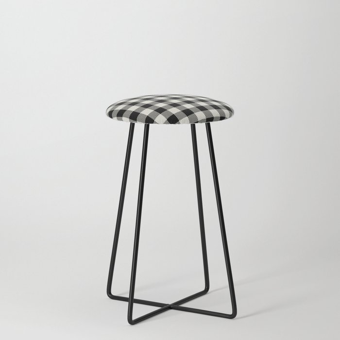 Black and white online plaid bar stools