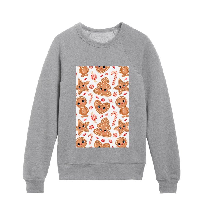 Christmas Gingerbread Theme Kids Crewneck