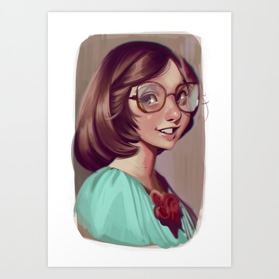 Retro Yearbook Photo 02 Art Print