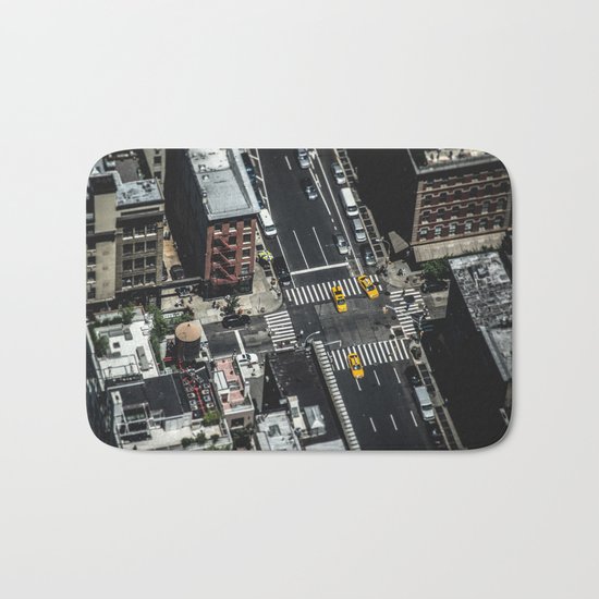 Little Yellow Cabs Bath Mat
