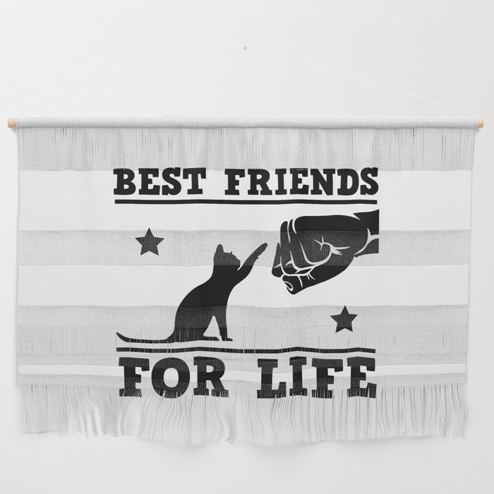 Cat Dad Best Friends For Life Wall Hanging