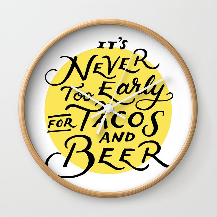 Tacos & Beer Wall Clock