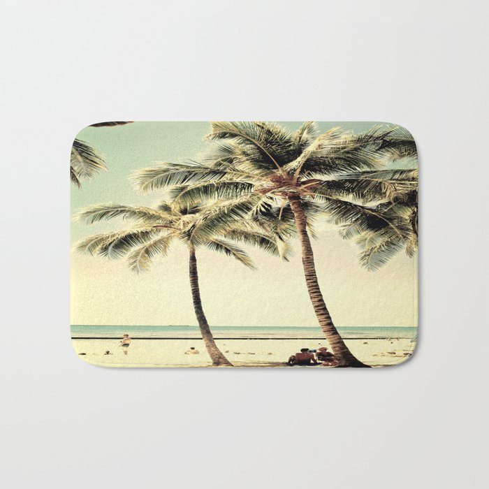 Retro Vintage Palm Tree with Hawaii Summer Sea Beach Poster
