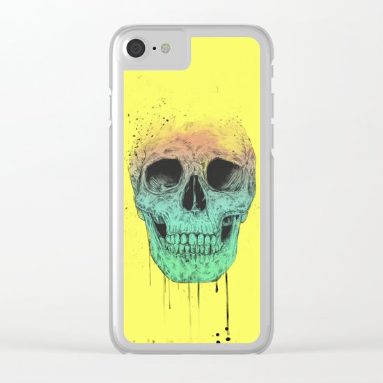Pop art skull Clear iPhone Case