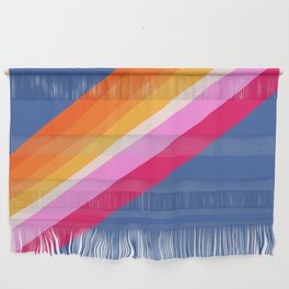 Streak - Colourful Retro Abstract Minimalistic Art Design Pattern Wall Hanging