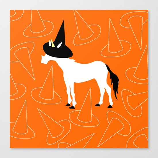 Witch Hat Unicorn Canvas Print