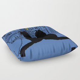 Window Cats Dawn Floor Pillow