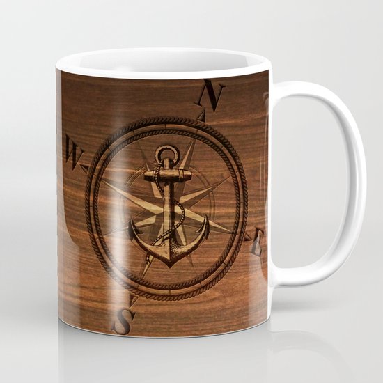 Wooden Anchor Mug