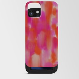 Abstract Fuchsia Pink Brushstrokes i iPhone Card Case