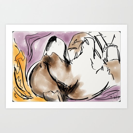 Corgi 3 Art Print